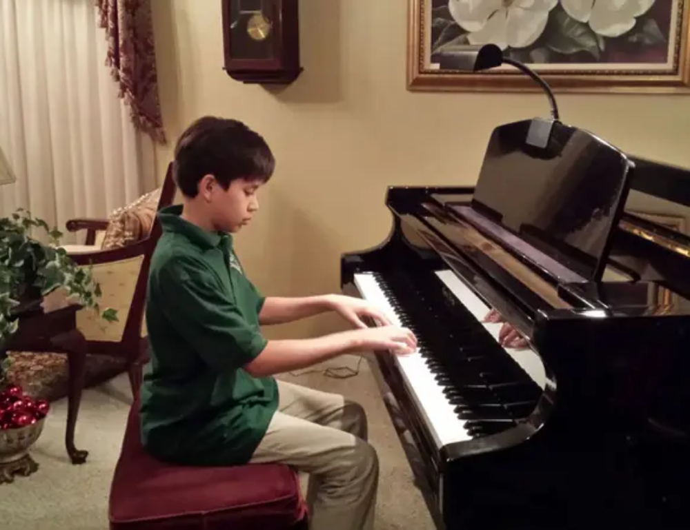 playing piano
